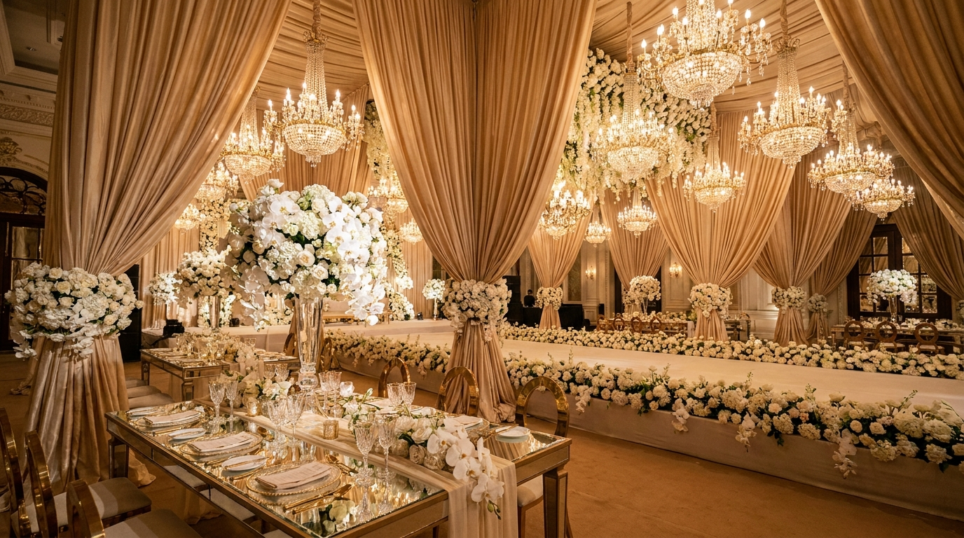 Luxury wedding decoration